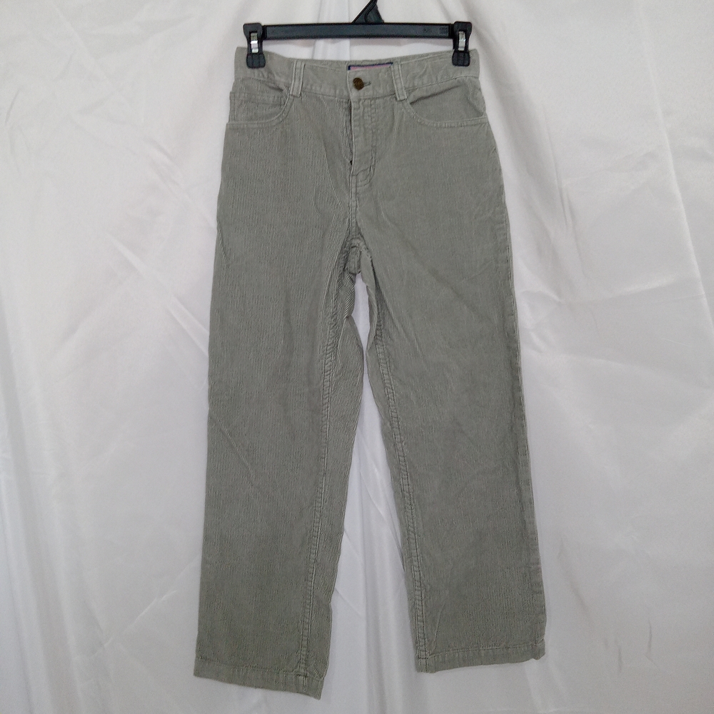 Vineyard Vines Pants Boys Shep & Ian Corduroy Light Olive Flat Front Size 12